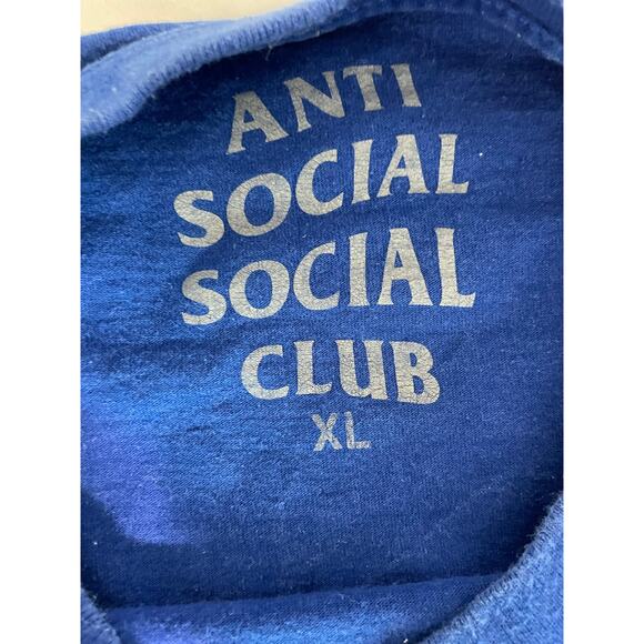 Anti Social Social Club Blue Short Sleeve Tee - Picture 6 of 6